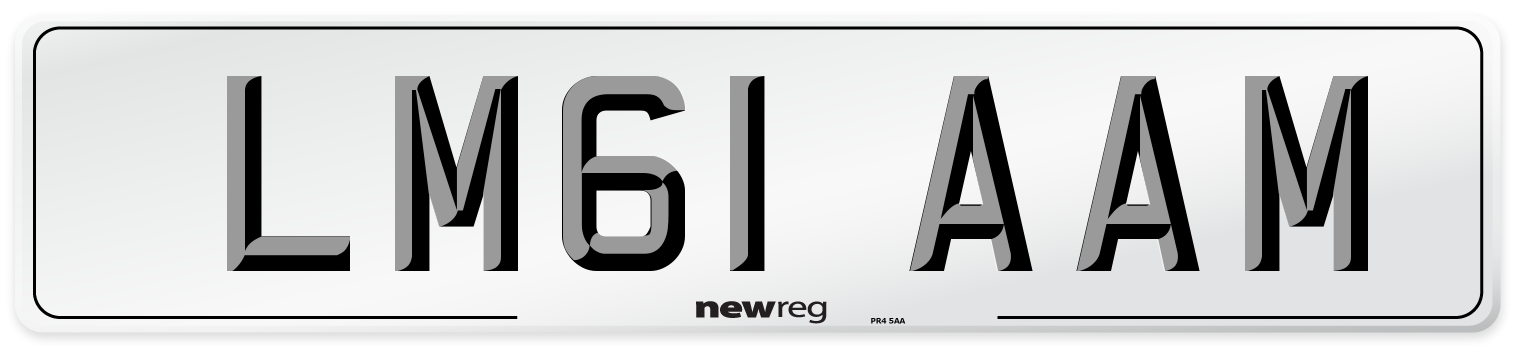 LM61 AAM Number Plate from New Reg